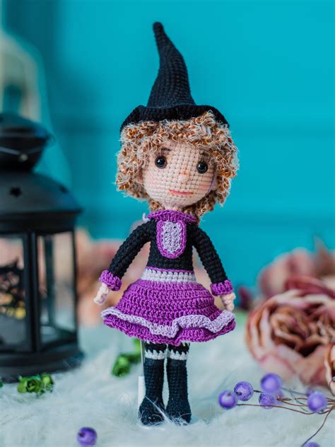Creating a whimsical witch doll with crochet techniques